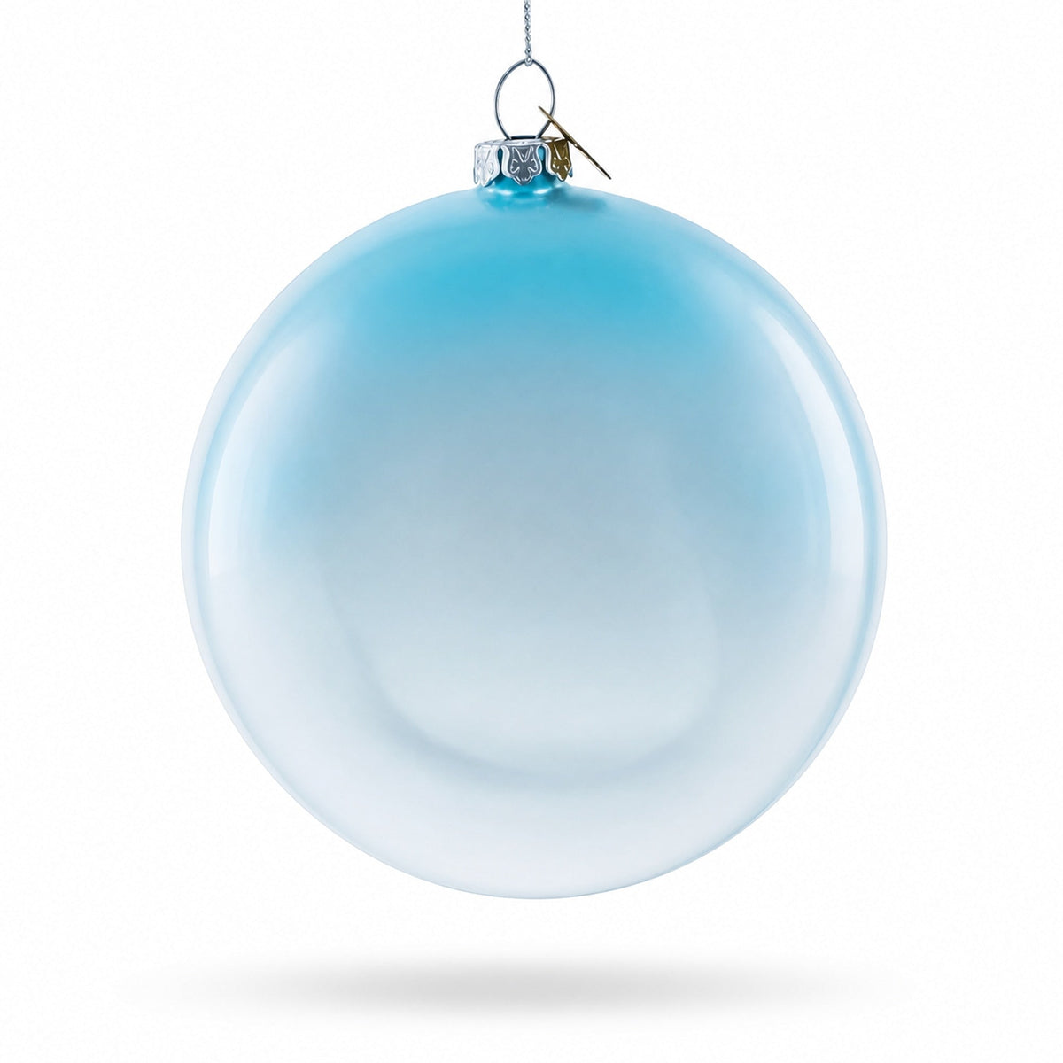 Loving Swans Couple Glass Christmas Ornament