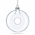 Doughnut Clear Glass Christmas Ornament