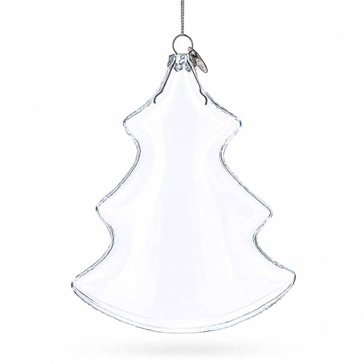 Christmas Tree Clear Glass Christmas Ornament