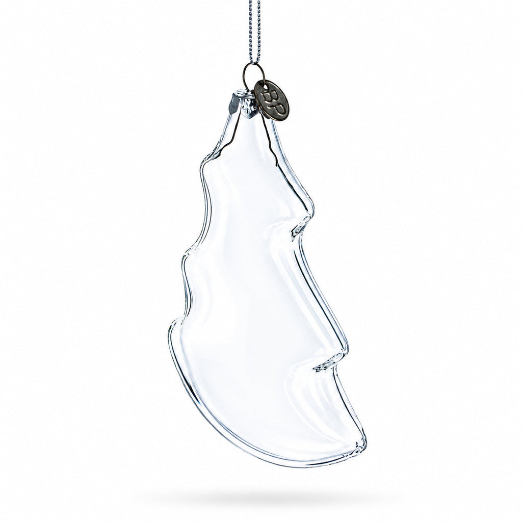 Christmas Tree Clear Glass Christmas Ornament