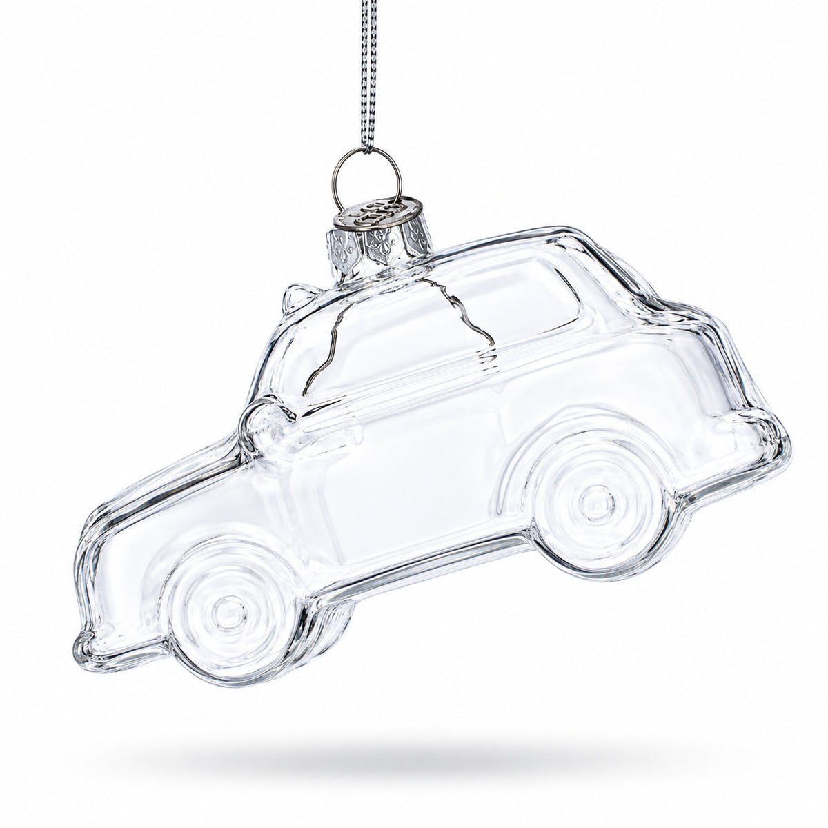 Car Clear Glass Christmas Ornament