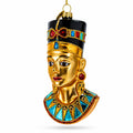 Egyptian Queen Nefertiti Glass Christmas Ornament