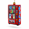 Soda Vending Machine Glass Christmas Ornament