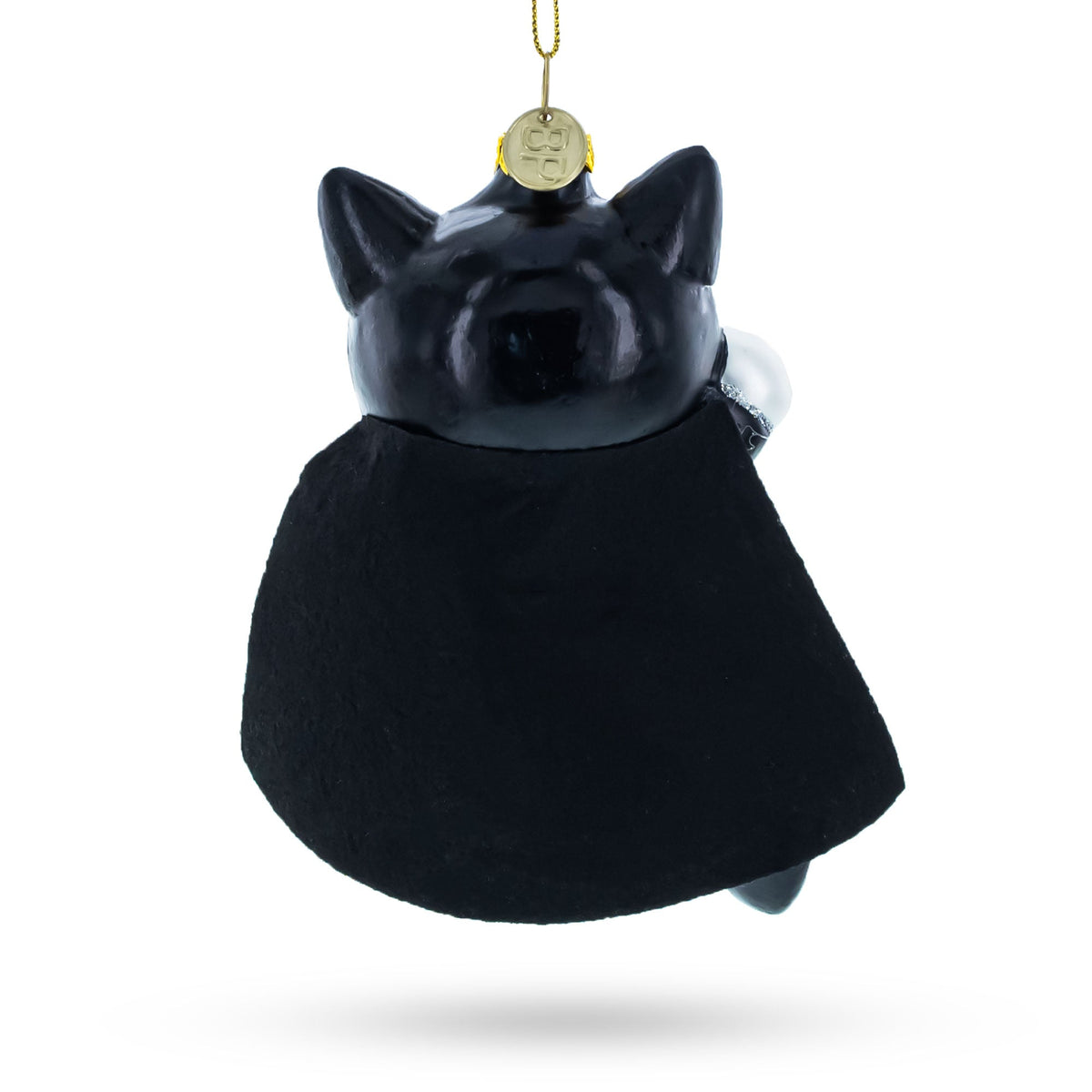 Superhero Kitty Glass Christmas Ornament