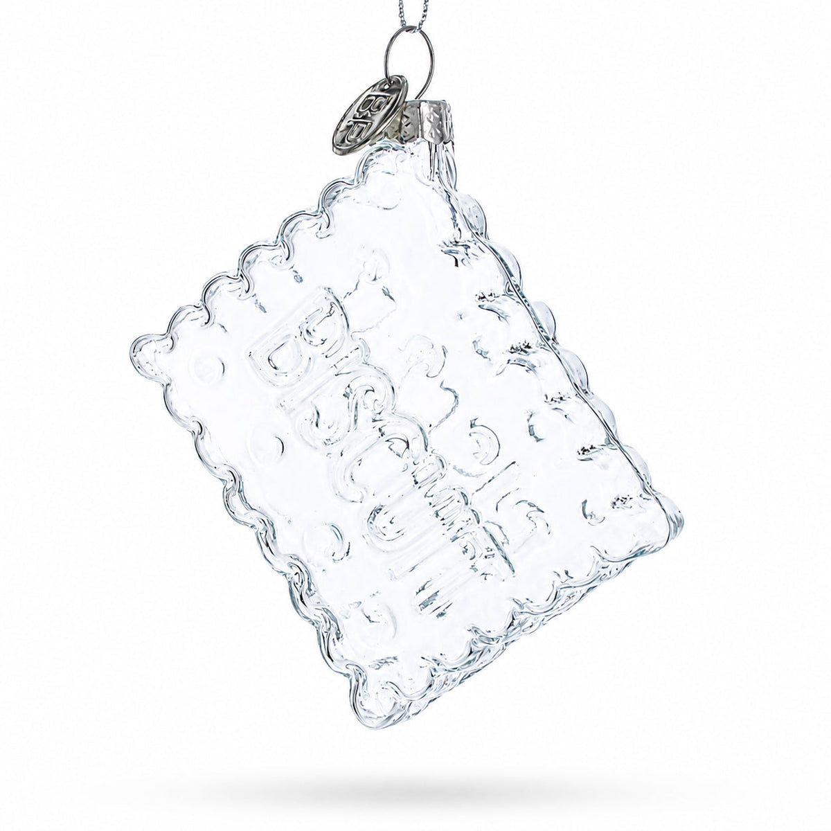 Biscuit Cookie Clear Glass Christmas Ornament