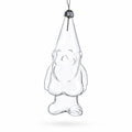Enchanted Gnome Clear Glass Christmas Ornament