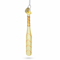 Classic Baseball Bat Glass Christmas Ornament