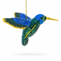 Hummingbird Glass Christmas Ornament