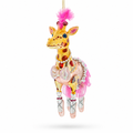 Twirling Giraffe Ballerina Glass Christmas Ornament