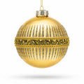 Glittering Gold Glass Christmas Ornament
