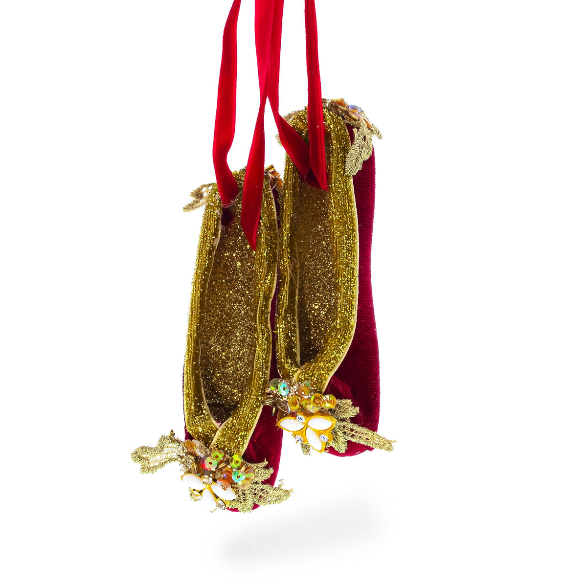 Red Shoes Glass Christmas Ornament