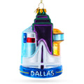 Landmarks of Dallas, Texas Glass Christmas Ornament