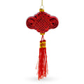 Elegant Chinese Knot Tassel New Year Decoration Glass Christmas Ornament