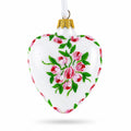 Mother's Day Red Heart Shape Glass Ornament