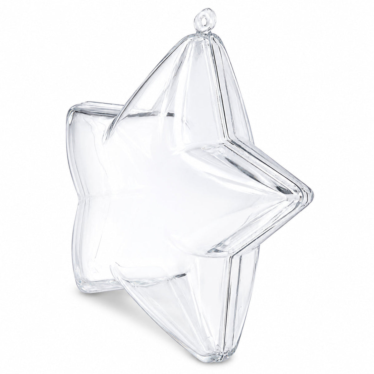 Set of 3 Clear Plastic Star Ornaments 3.25 Inches (83 mm)