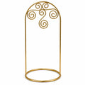 Gold Tone Metal Swirl Arch Ornament Stand Display 7.75 Inches