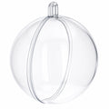 2.7-Inch Clear Plastic Fillable Christmas Ball Ornament for DIY Crafting