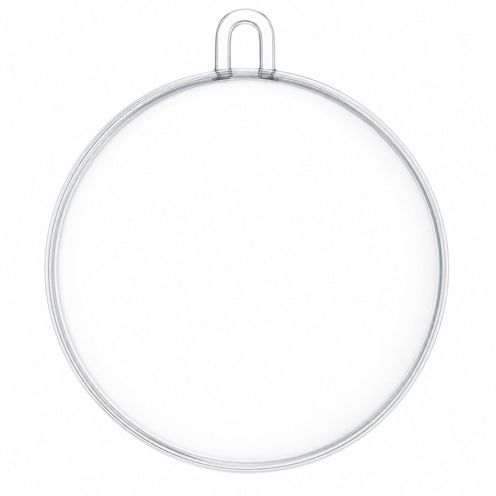 2.7-Inch Clear Plastic Fillable Christmas Ball Ornament for DIY Crafting