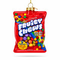 Fruity Chews Bag with Multicolor Candy Glass Christmas Ornament