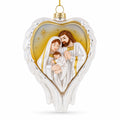 Sacred Holy Family Nativity Glass Christmas Ornament