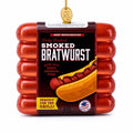 Smoked Bratwurst Box Glass Christmas Ornament
