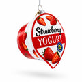 Strawberry Yogurt Glass Christmas Ornament