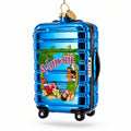 Hawaii Travel Suitcase Glass Christmas Ornament