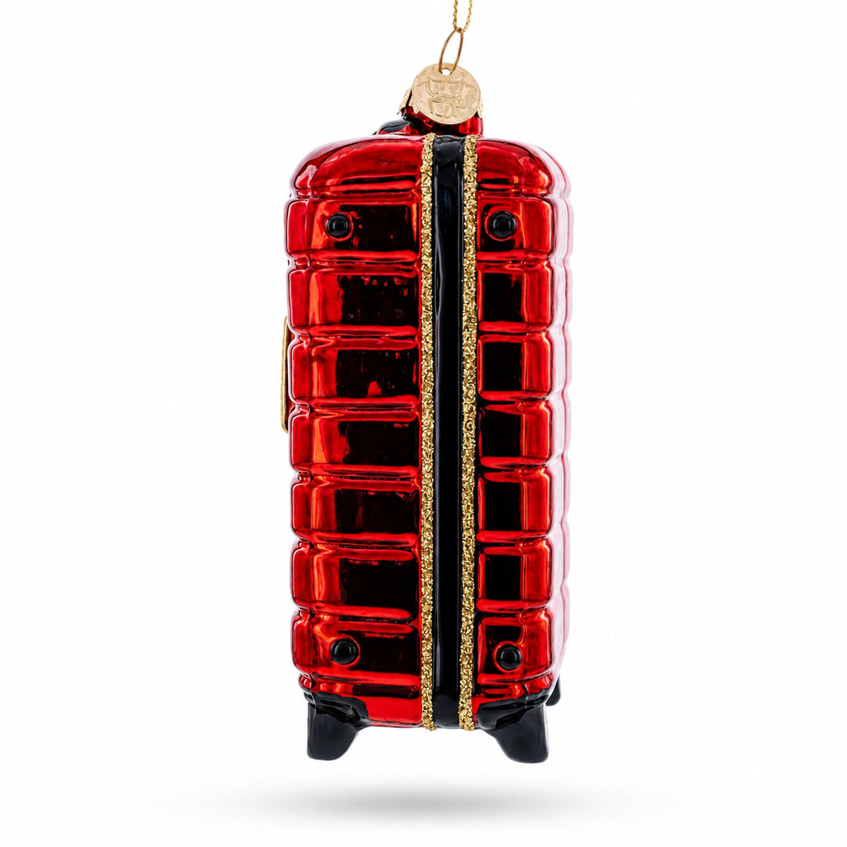 Paris Landmarks Suitcase Glass Christmas Ornament