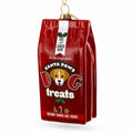 Santa's Dog Treat Pack Glass Christmas Ornament