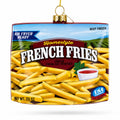 French Fries Frozen Box Glass Christmas Ornament