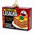 Lasagna Box Glass Christmas Ornament