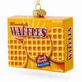 Waffles Box Glass Christmas Ornament