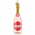 Sparkling Prosecco Bottle Glass Christmas Ornament