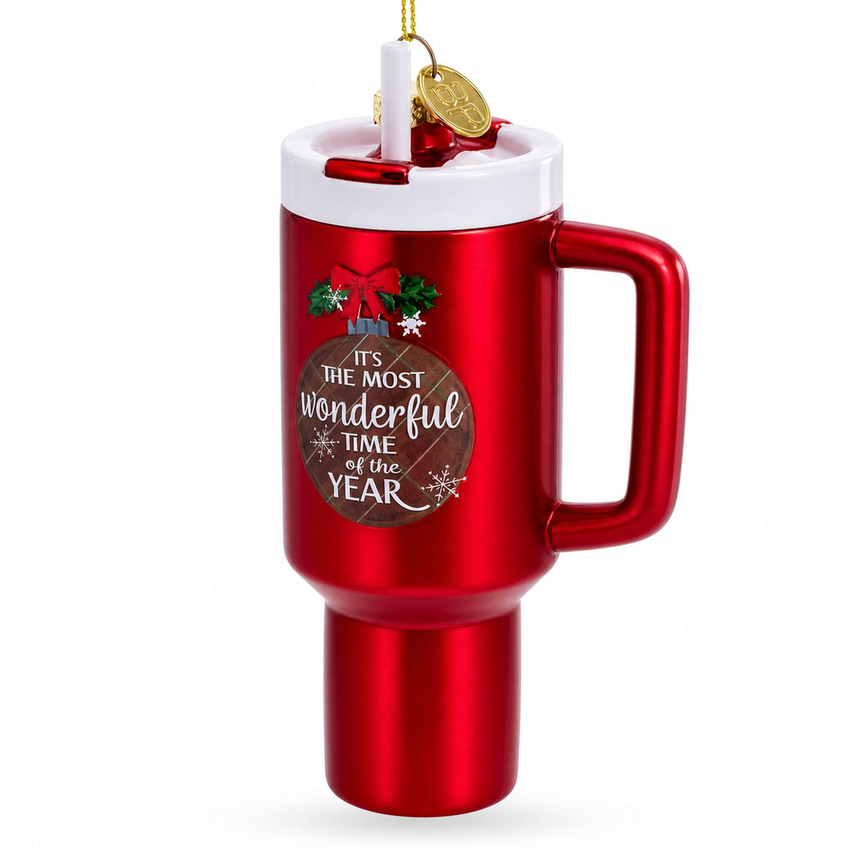 Holiday Coffee Mug Tumbler Glass Christmas Ornament