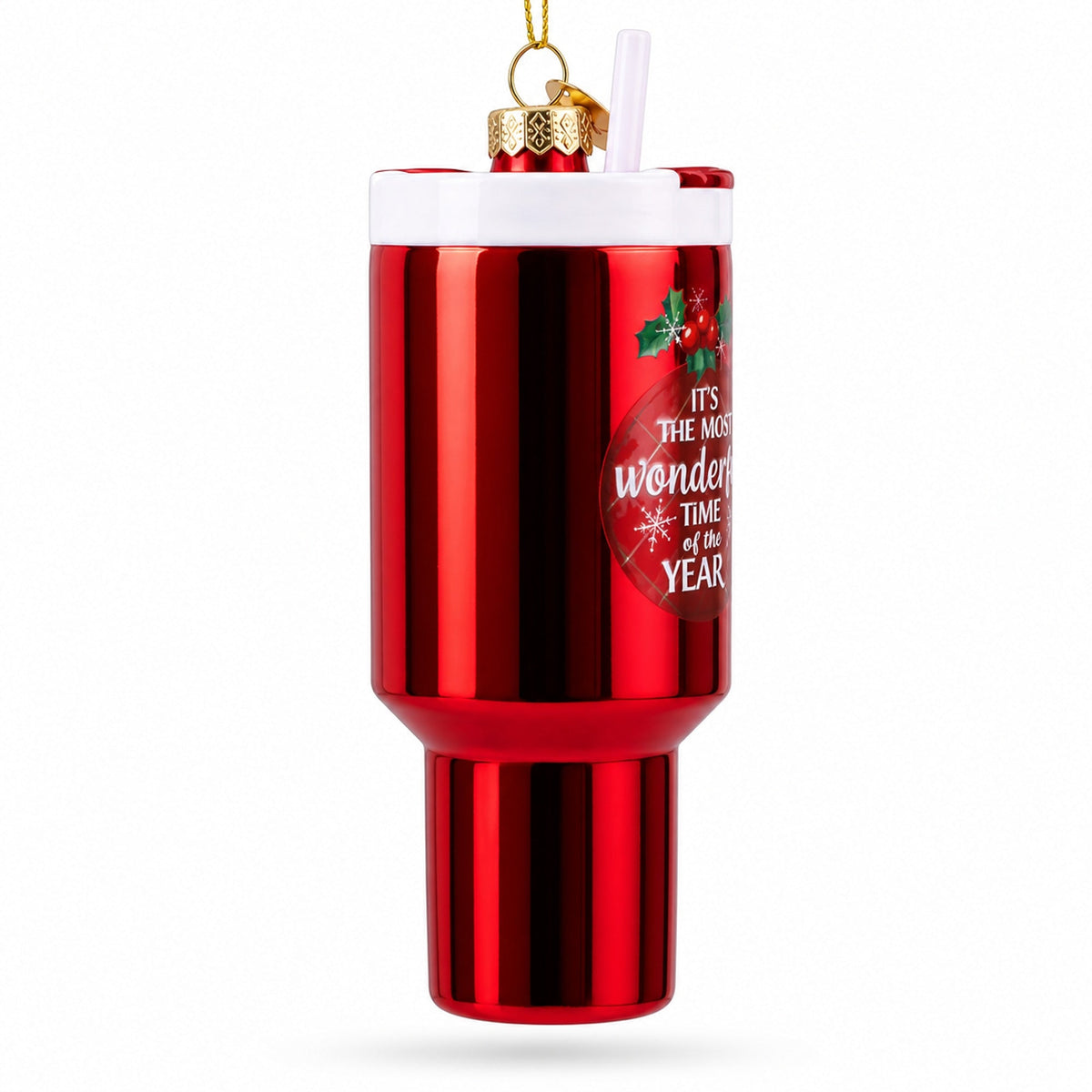 Holiday Coffee Mug Tumbler Glass Christmas Ornament