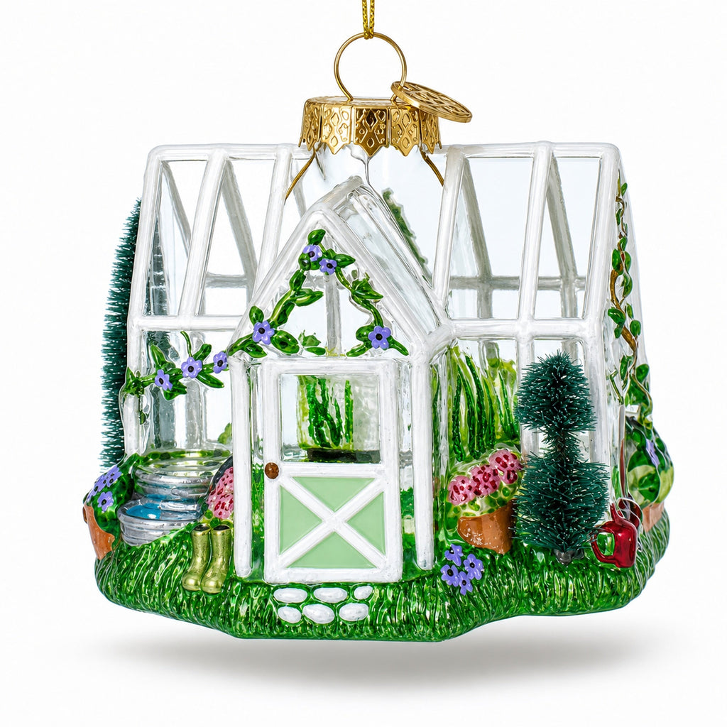 Greenhouse Glass Christmas Ornament