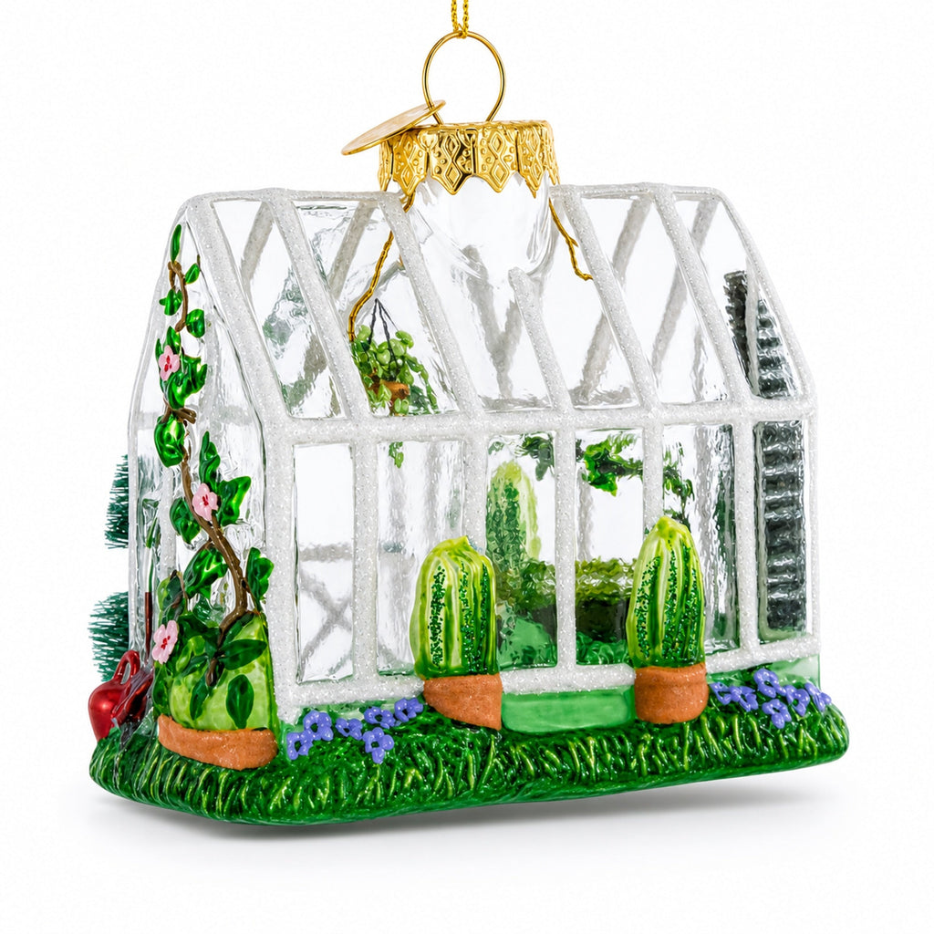 Greenhouse Glass Christmas Ornament