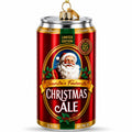 Santa’s Christmas Ale Beer Can Glass Christmas Ornament