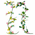 Set of 2 Easter Egg and Leaf Garland With Pastel Speckled Eggs Spring Hanging Decor 6.6 Inches Tall