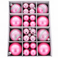 Set of 40 Pink Mini Ball Plastic Christmas Ornaments