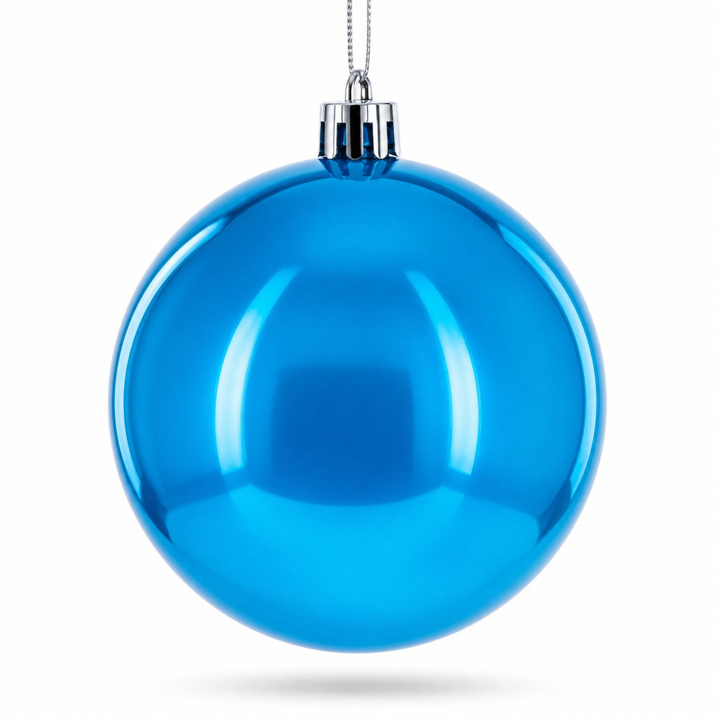 Set of 12 Plastic Ball Christmas Ornaments