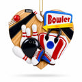 Bowler Bowling Ball with Pins Resin Christmas Ornament