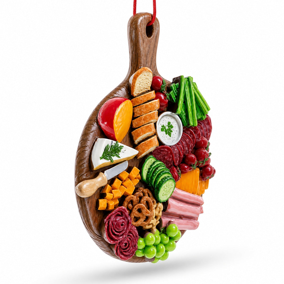 Gourmet Charcuterie Platter Resin Christmas Ornament