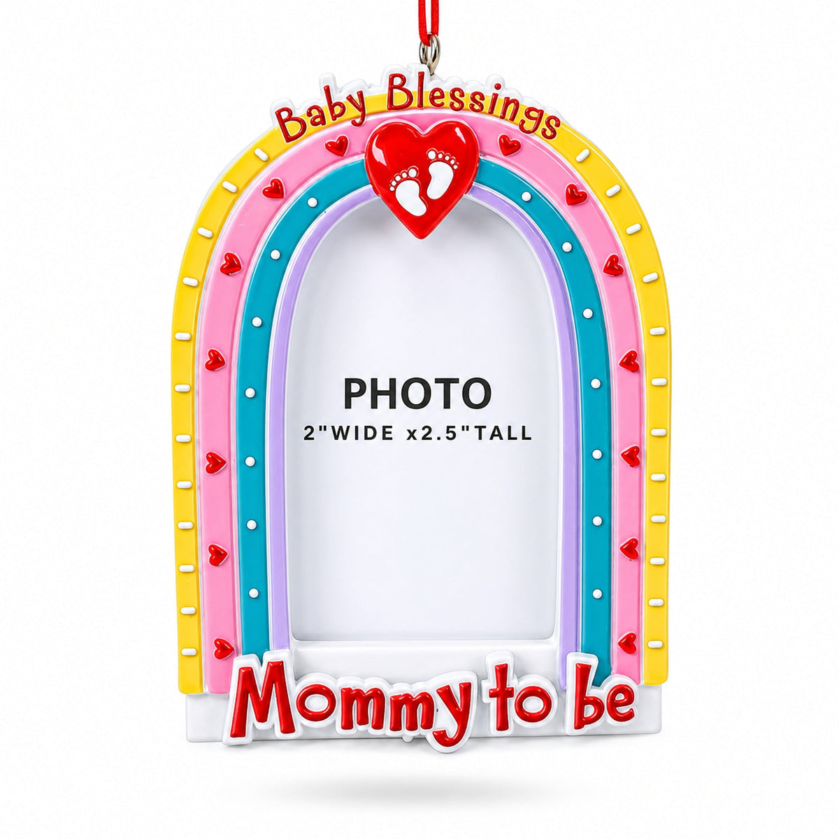 Mom's Baby Blessings Photo Frame Resin Christmas Ornament
