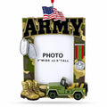 Patriotic Army Camouflage Photo Frame Resin Christmas Ornament