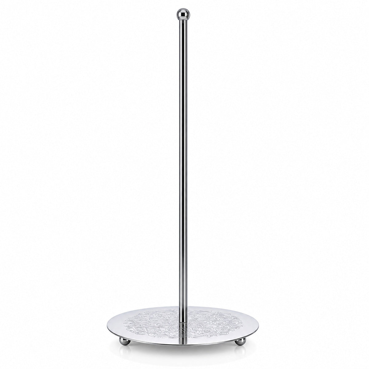 Ornate Silver Metal Rod Tree Topper Stand Display Stand 10 Inches