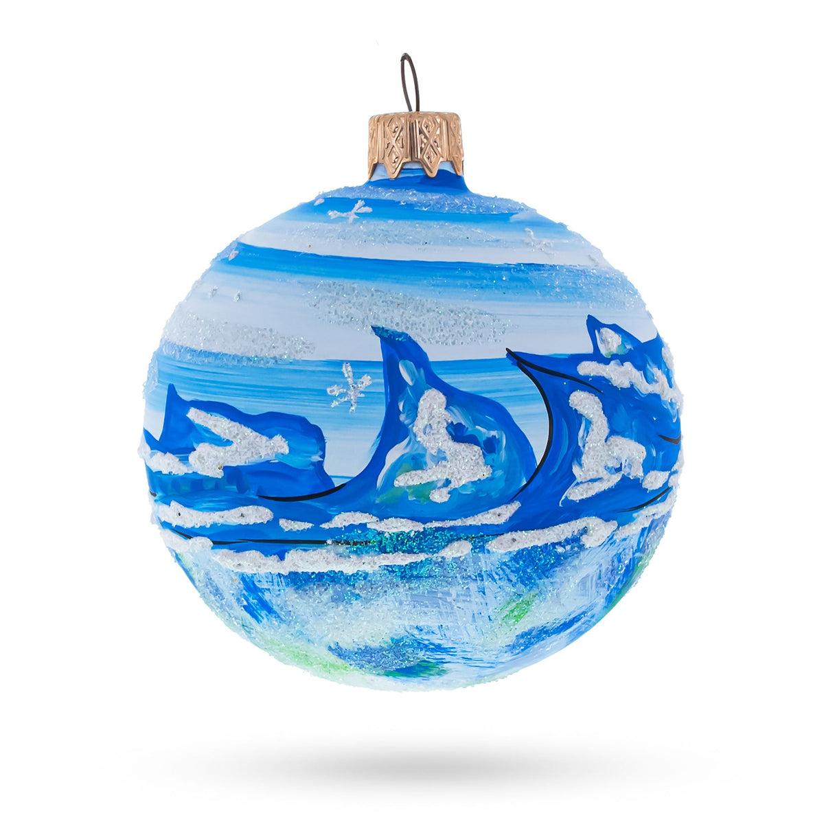 Glass Ball Christmas Ornament 3.25 Inches