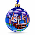 Navy Pier, Chicago, Illinois Glass Ball Christmas Ornament 3.25 Inches