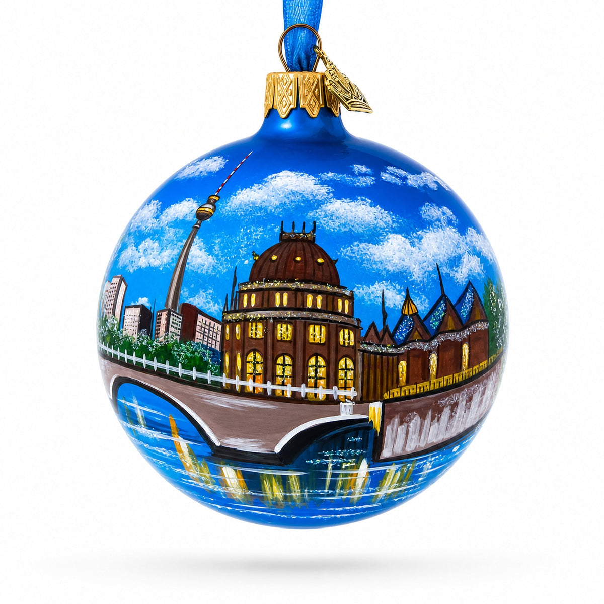 Berlin, Germany Glass Ball Christmas Ornament 3.25 Inches