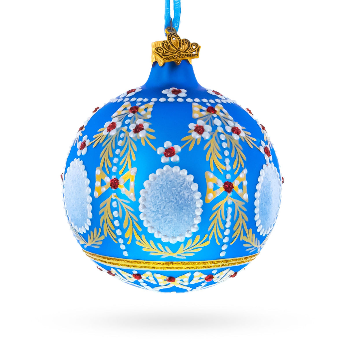 1908 Regal Alexander Palace Royal Glass Ball Christmas Ornament 3.25 Inches